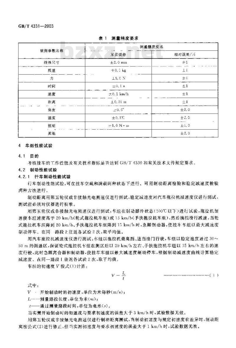 GB/T 4331-2003 农用挂车试验方法