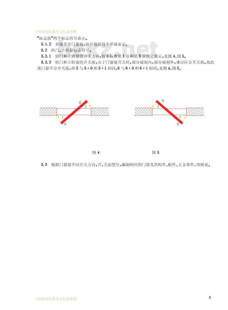 GB/T 5825-1986 建筑门窗扇开、关方向和开、关面的标志符号