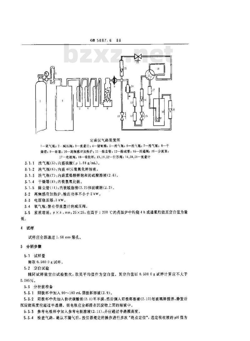GB/T 5687.6-1988 铬铁化学分析方法 库仑法测定碳量