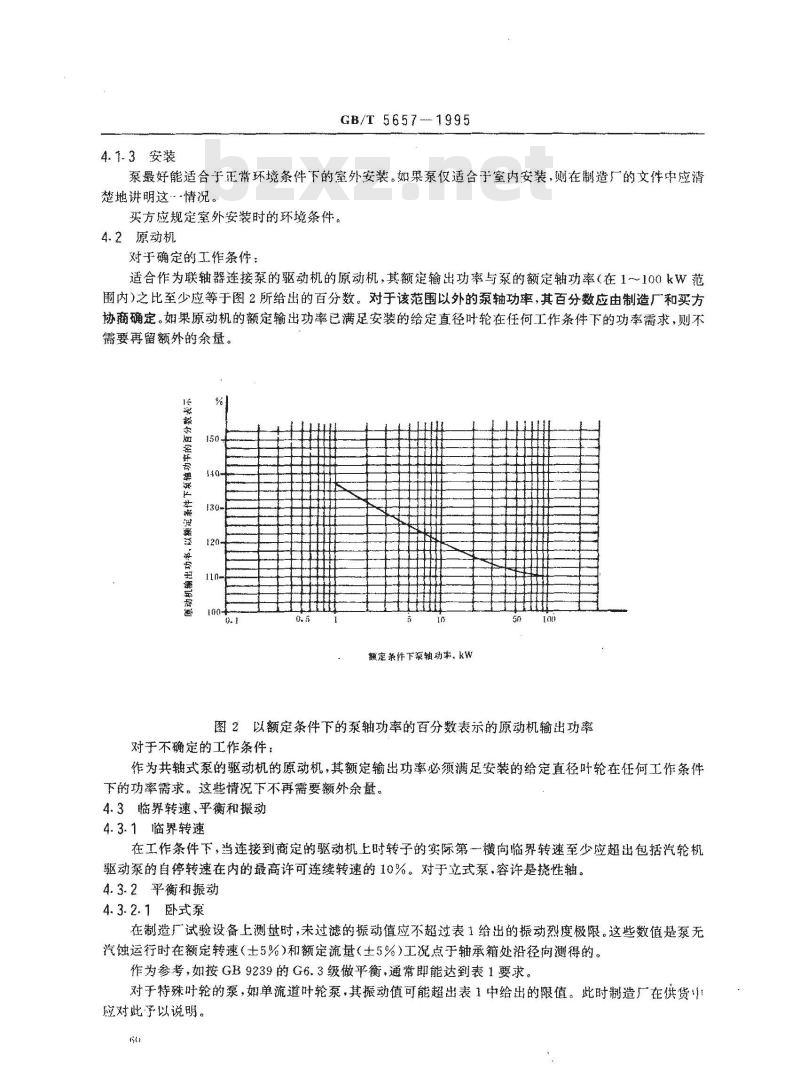 GB/T 5657-1995 离心泵技术条件(Ⅲ类)