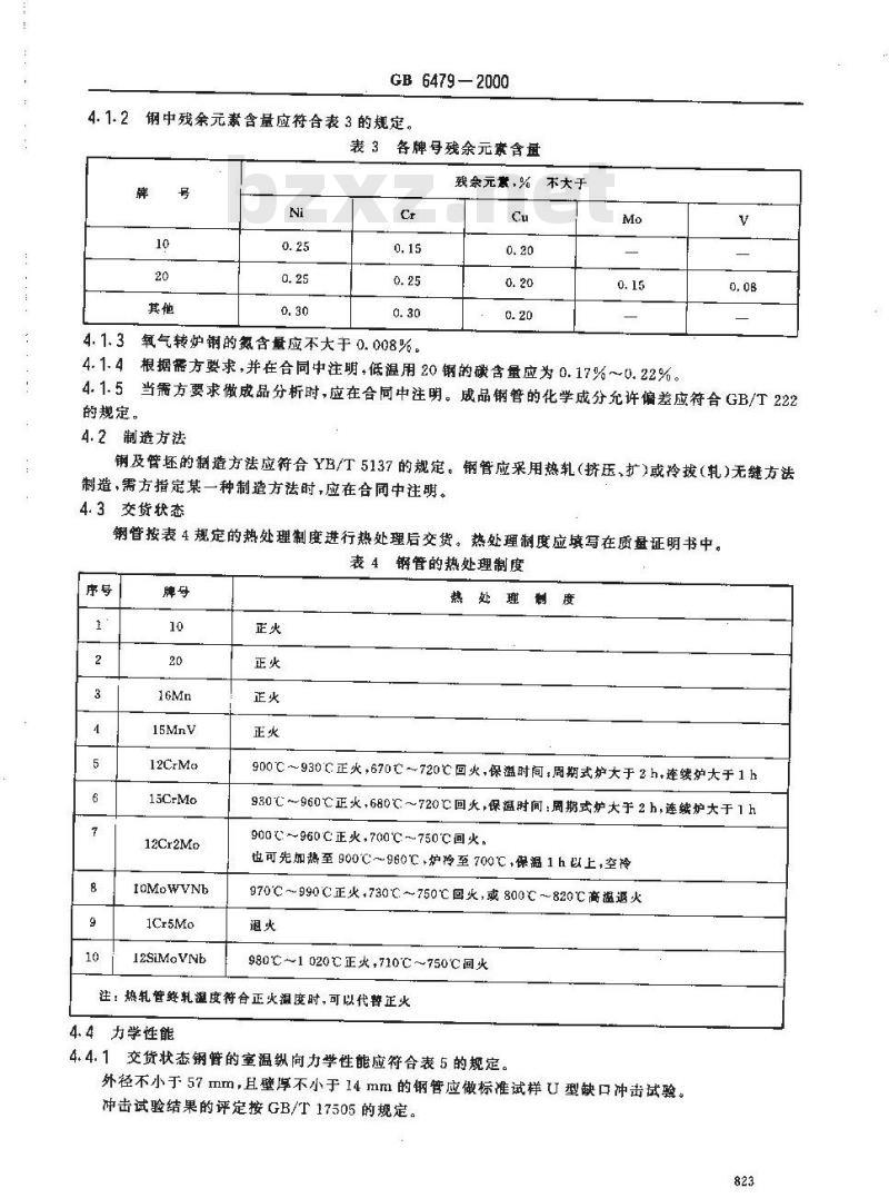 GB 6479-2000 高压化肥设备用无缝钢管