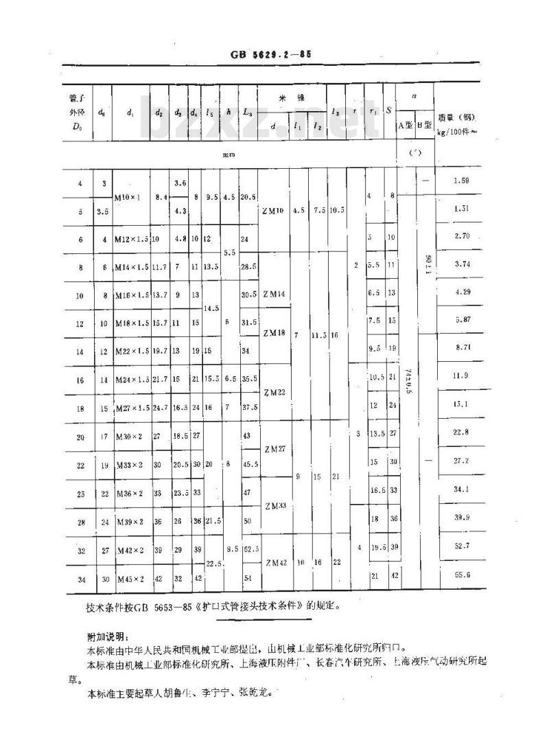 GB/T 5629.2-1985 扩口式锥螺纹直角管接头体