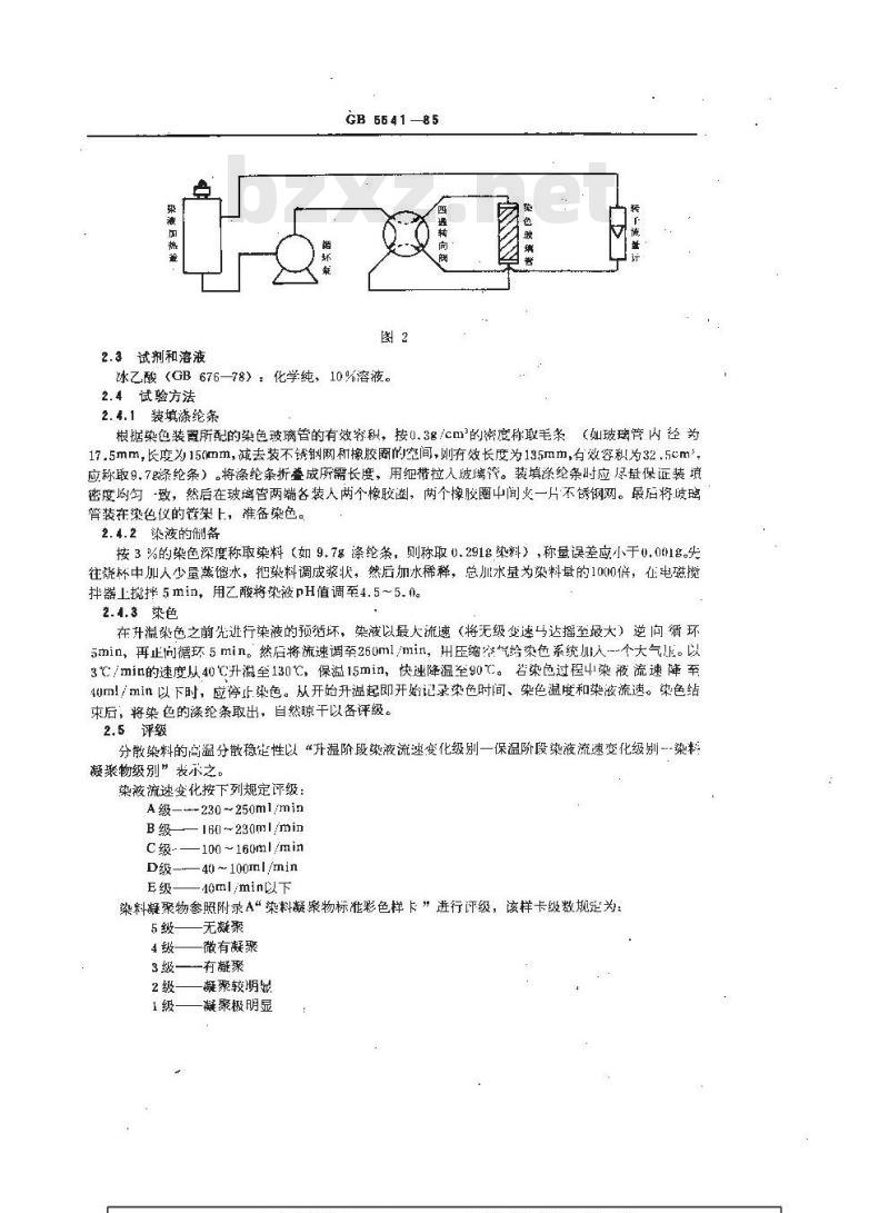GB/T 5541-1985 分散染料高温分散稳定性测定方法