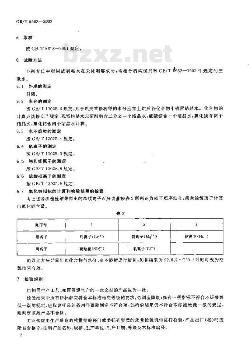 GB/T 5462-2003 工业盐
