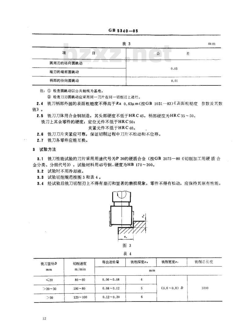 GB/T 5340-1985 可转位立铣刀