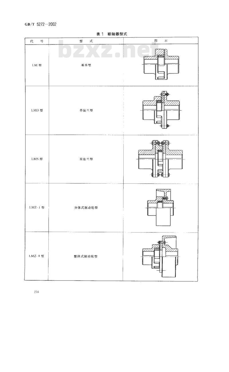 GB/T 5272-2002 梅花形弹性联轴器