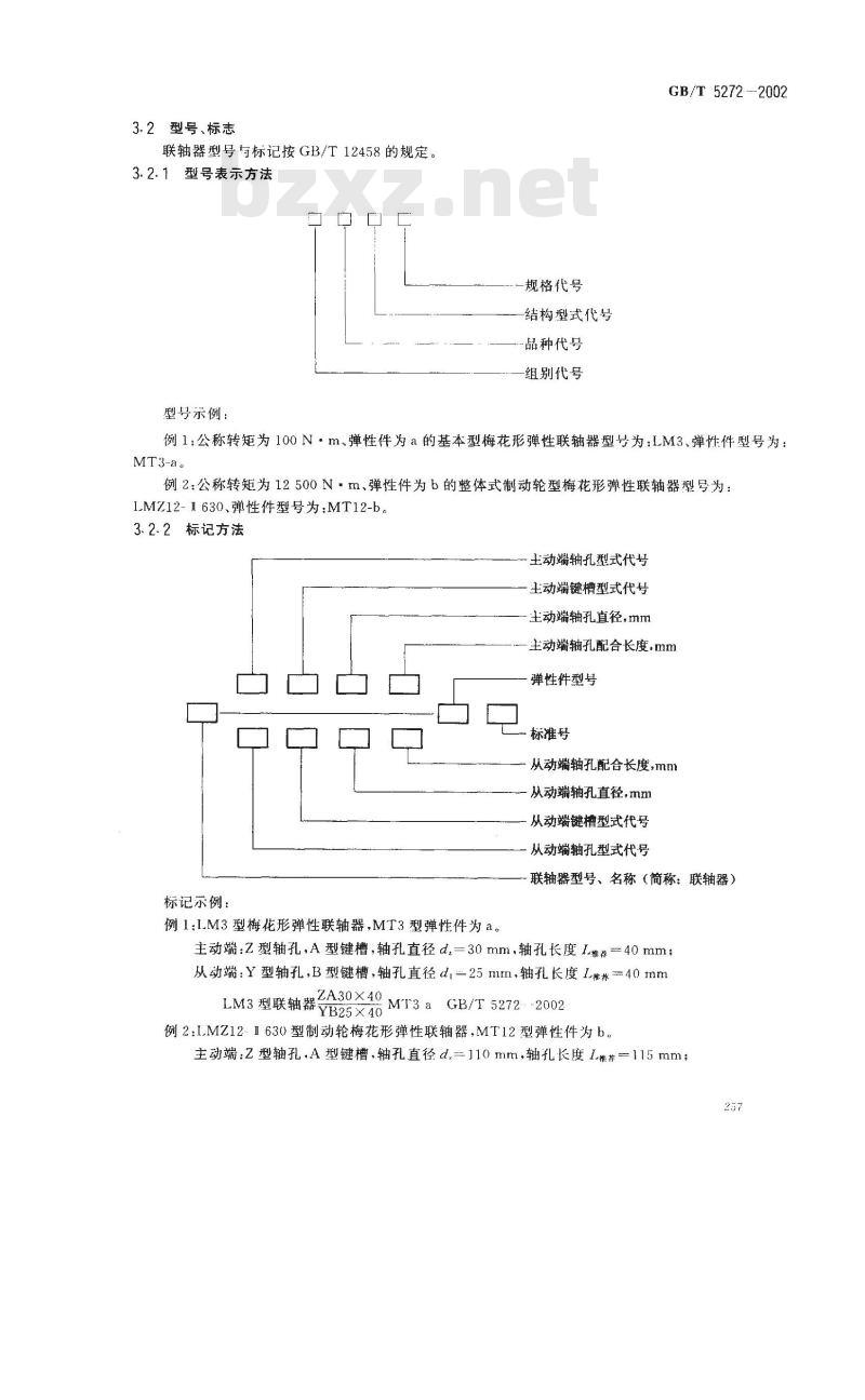 GB/T 5272-2002 梅花形弹性联轴器