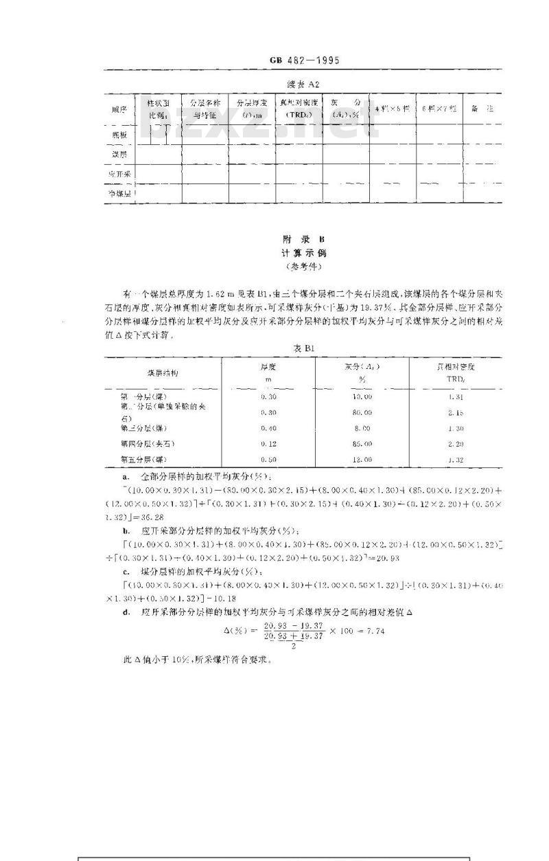 GB 482-1995 煤层煤样采取方法