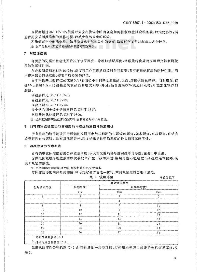 GB/T 5267.1-2002 紧固件 电镀层