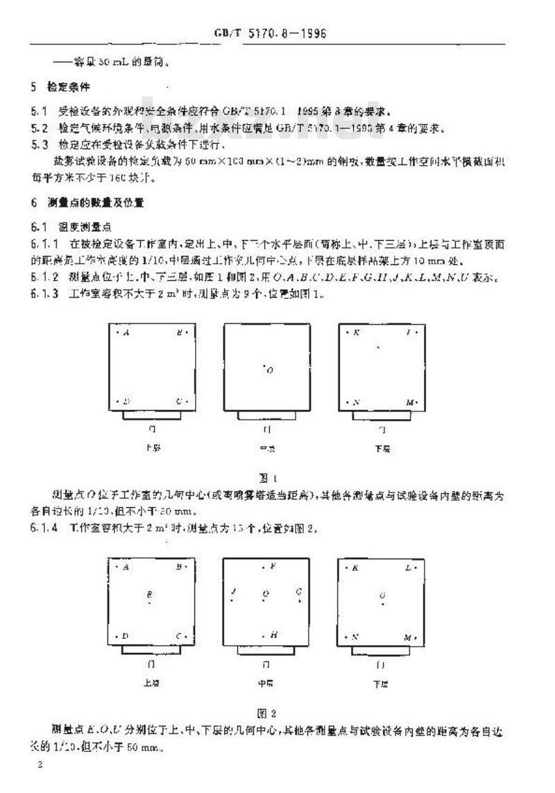 GB/T 5170.8-1996 电工电子产品环境试验设备基本参数检定方法 盐雾试验设备