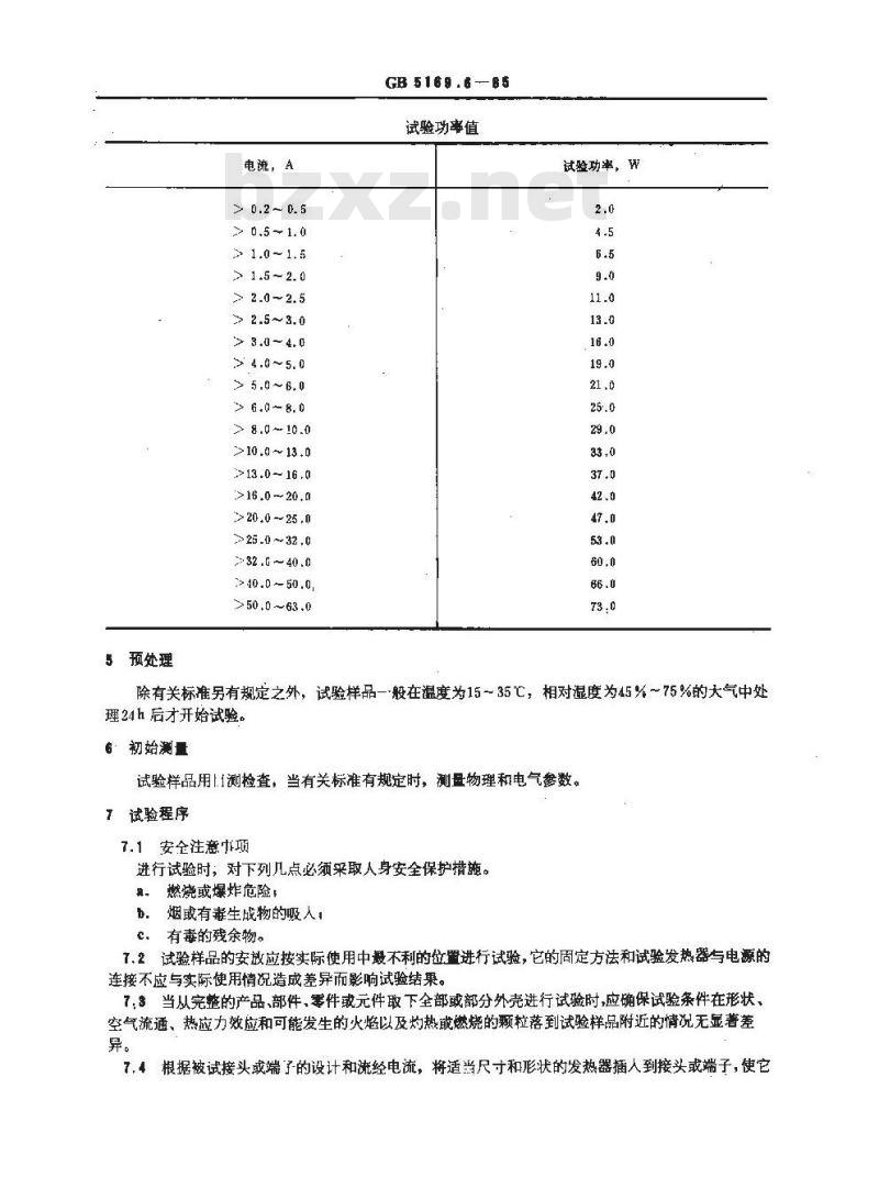 GB 5169.6-1985 电工电子产品着火危险试验 用发热器的不良接触试验方法