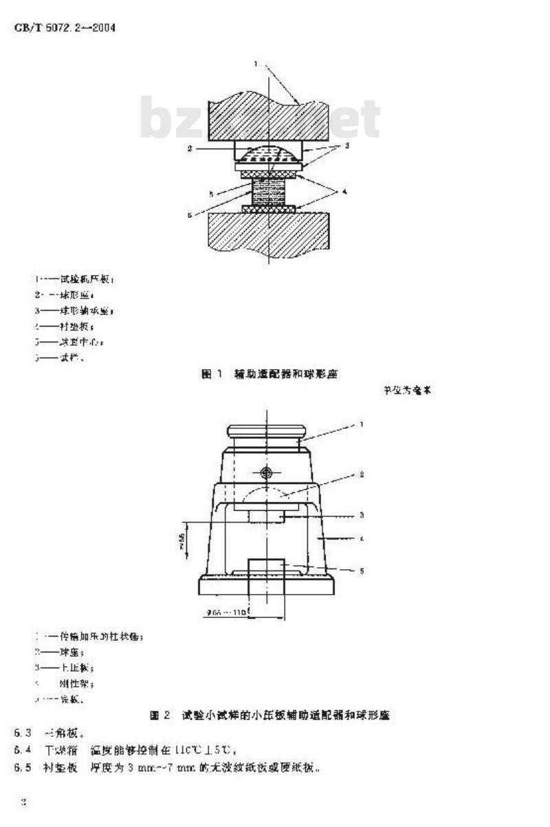 GB/T 5072.2-2004 致密定形耐火制品 常温耐压强度试验方法 第2部分：衬垫试验法