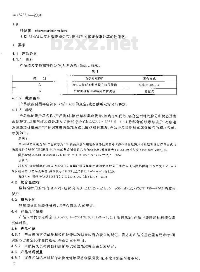 GB 5237.6-2004 铝合金建筑型材 第6部分：隔热型材