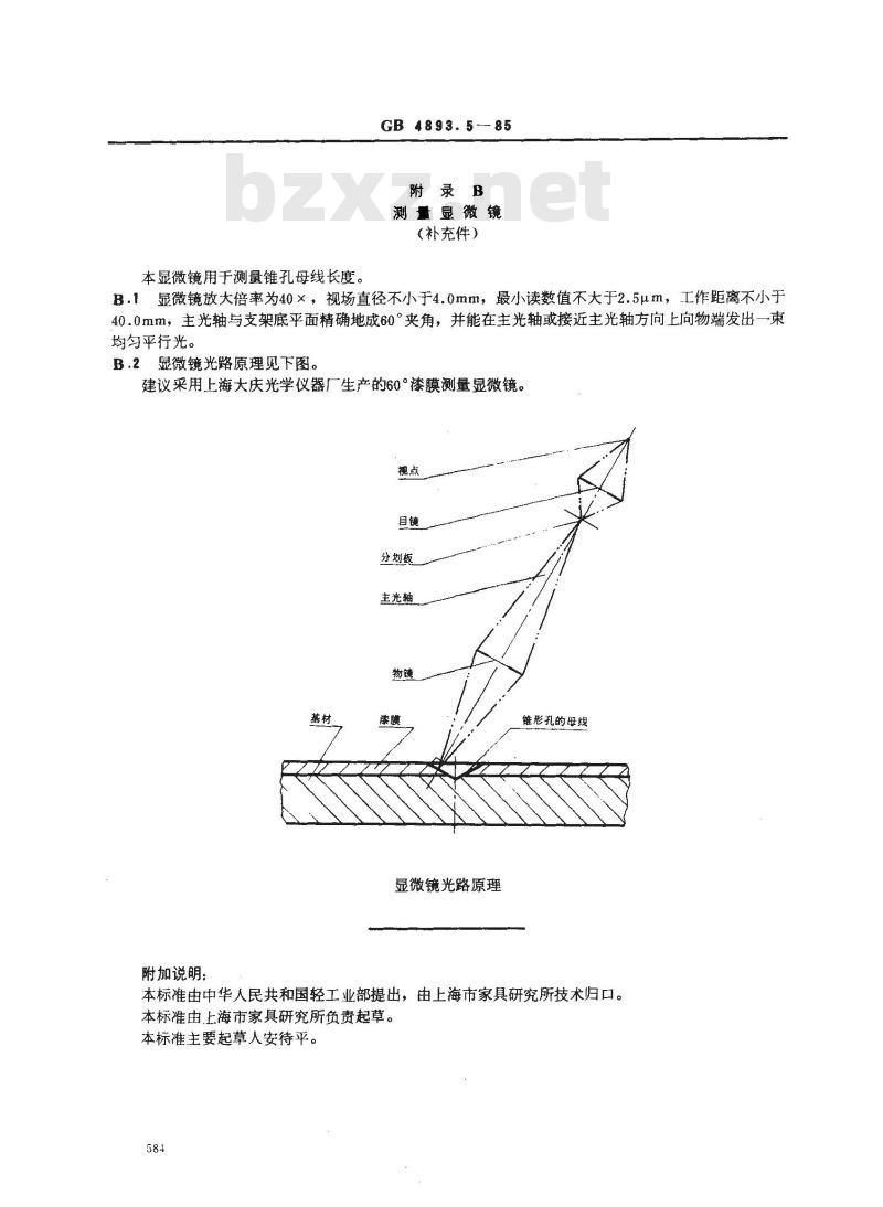 GB 4893.5-1985 家具表面漆膜厚度测定法