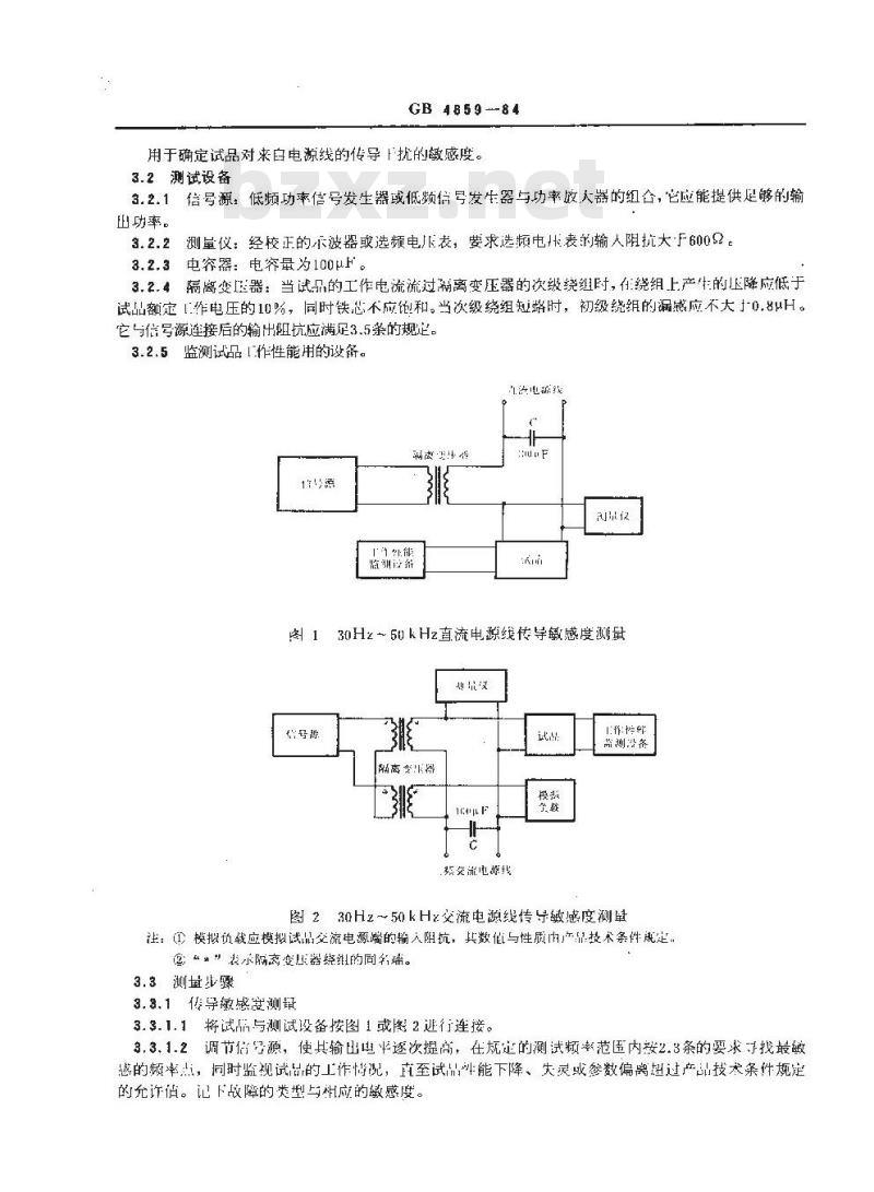 GB 4859-1984 电气设备的抗干扰特性基本测量方法