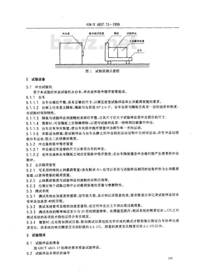 GB/T 4857.15-1999 包装 运输包装件 可控水平冲击试验方法