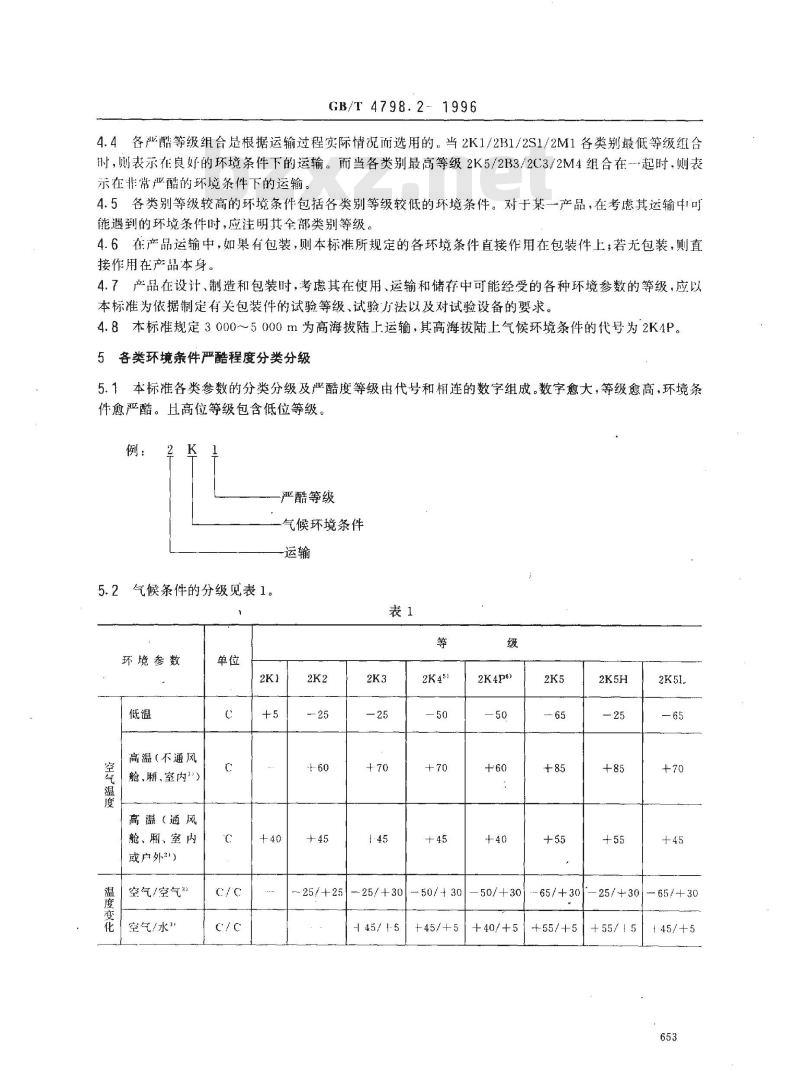 GB/T 4798.2-1996 电工电子产品应用环境条件 运输