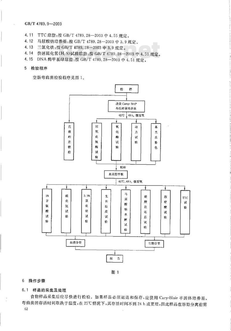 GB/T 4789.9-2003 食品卫生微生物学检验 空肠弯曲菌检验