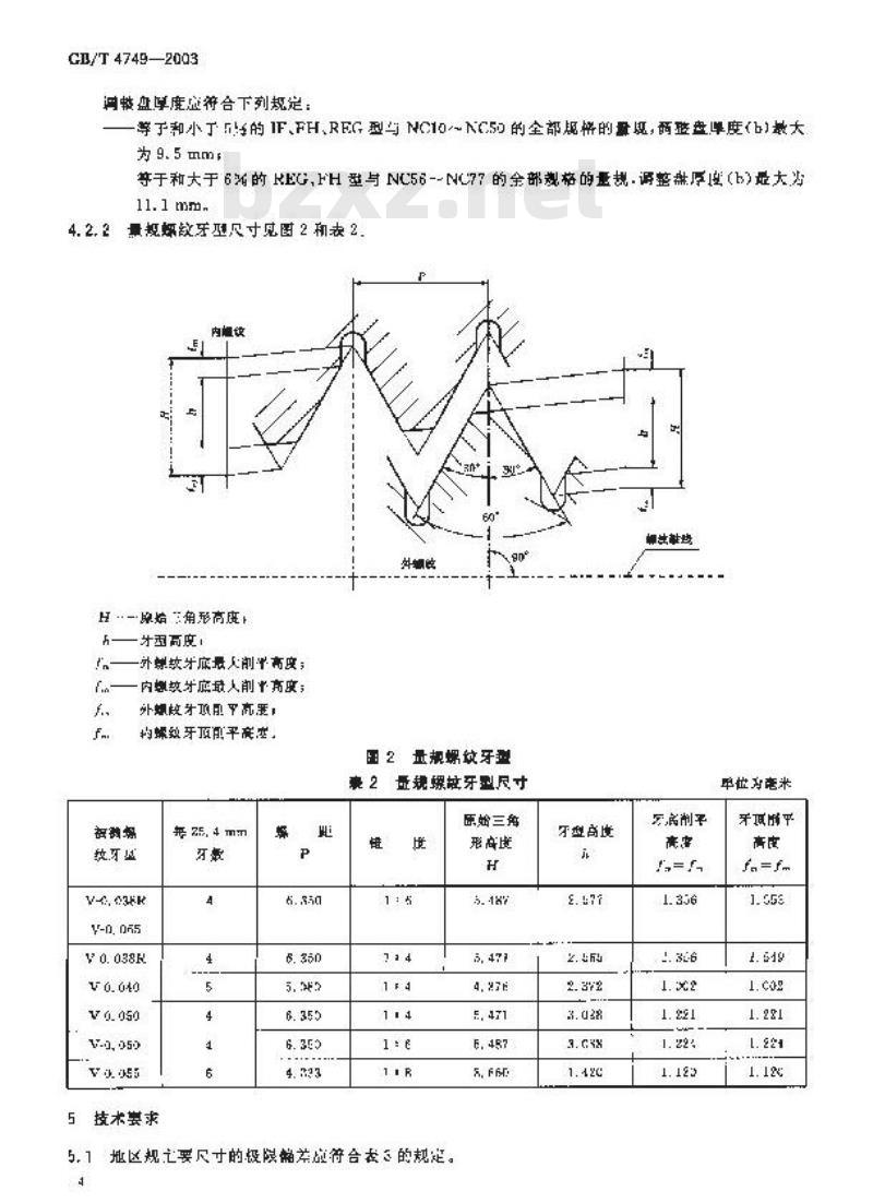 GB/T 4749-2003 石油钻具接头螺纹量规
