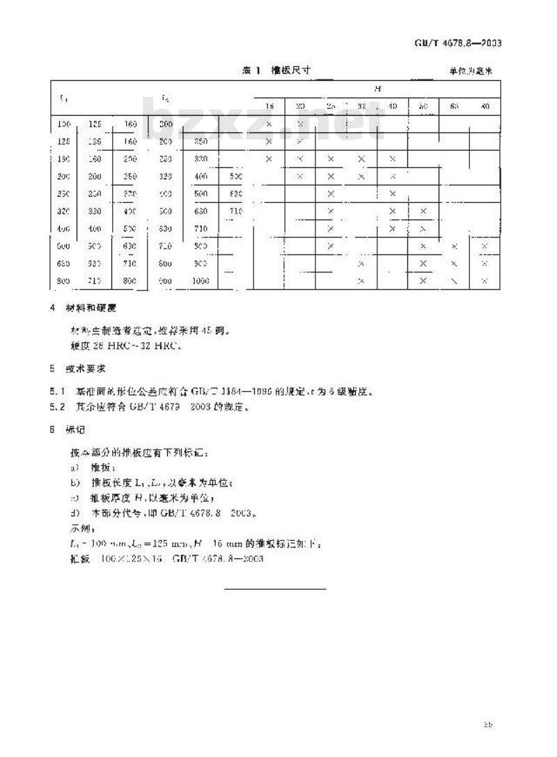 GB/T 4678.8-2003 压铸模零件 第8部分: 推板