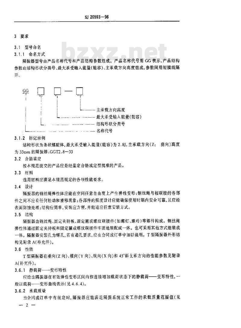 SJ 20593-1996 全金属钢丝绳隔振器通用规范