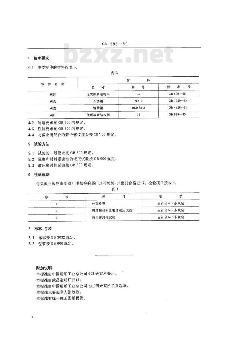 CB 596-1990 外螺纹钢制直角截止阀