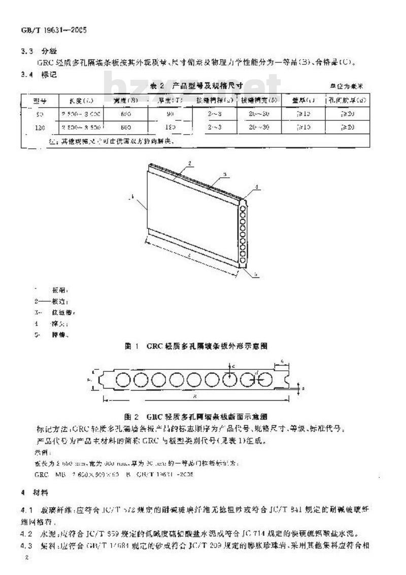 GB/T 19631-2005 玻璃纤维增强水泥轻质多孔隔墙条板