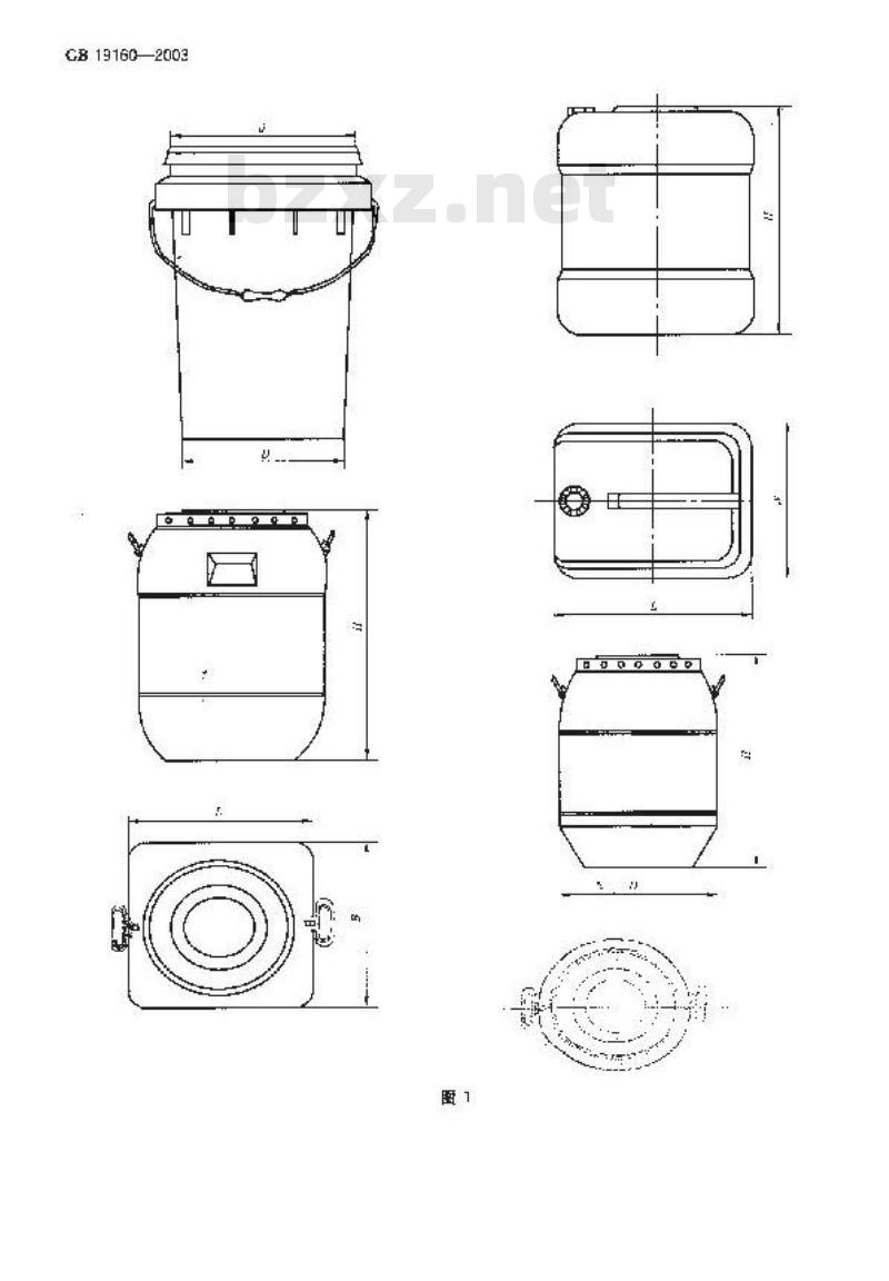 GB 19160-2003 包装容器 危险品包装用塑料罐