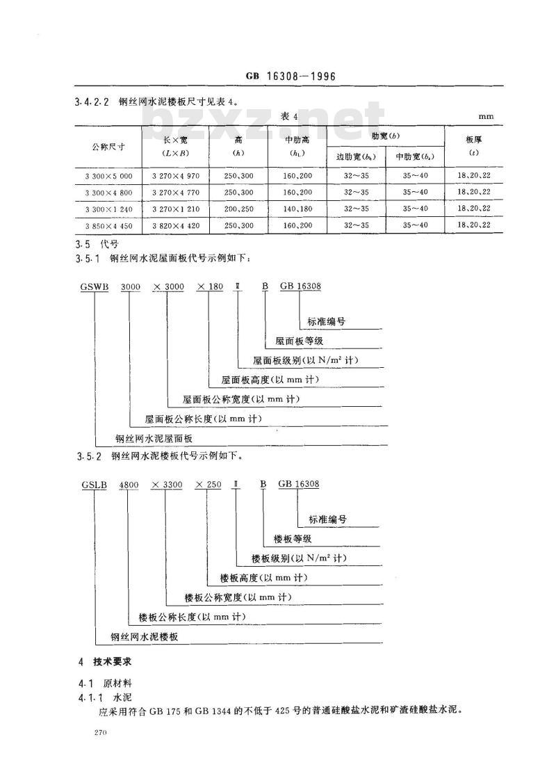 GB 16308-1996 钢丝网水泥板