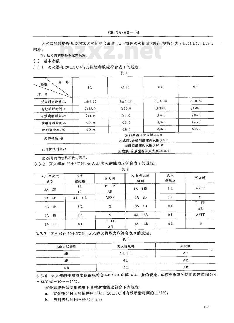 GB 15368-1994 手提式机械泡沫灭火器