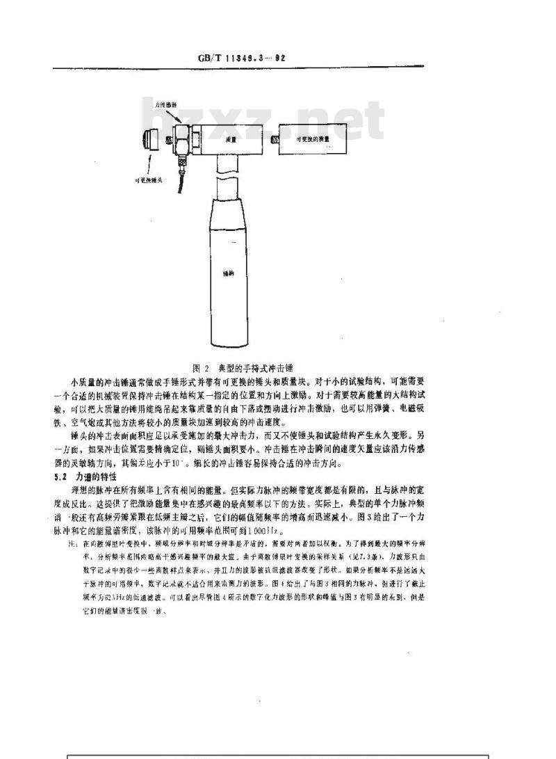GB/T 11349.3-1992 机械导纳的试验确定 冲击激励法