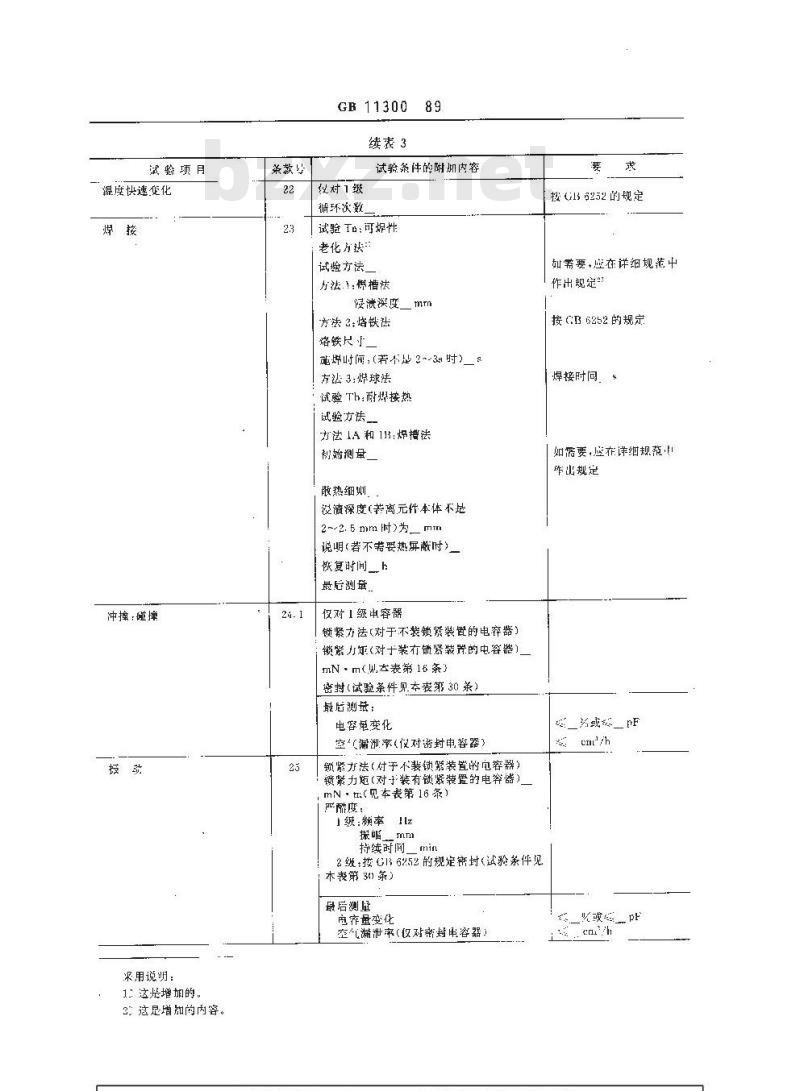 GB 11300-1989 电子设备用A类调谐可变电容器空白详细规范