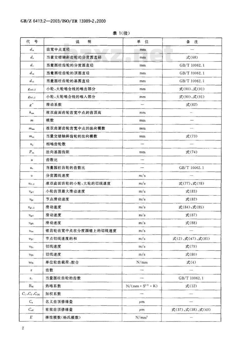 GB/Z 6413.2-2003 圆柱齿轮、锥齿轮和准双曲面齿轮 胶合承载能力计算方法 第2部分：积分温度法