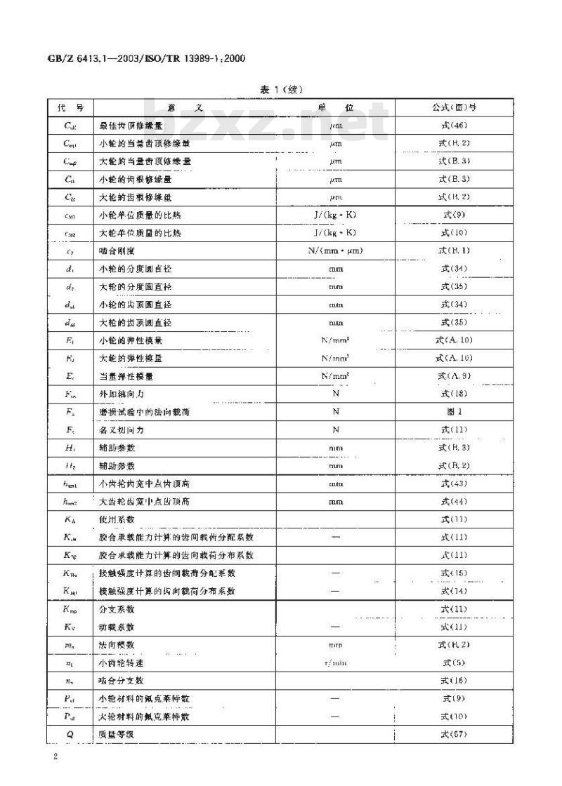 GB/Z 6413.1-2003 圆柱齿轮、锥齿轮和准双曲面齿轮 胶合承载能力计算方法 第1部分：闪温法