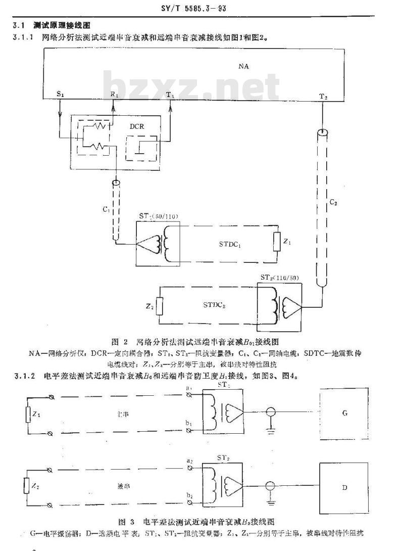 SY/T 5585.3-1993 地震数传电缆电参数测试方法 串音衰减测试