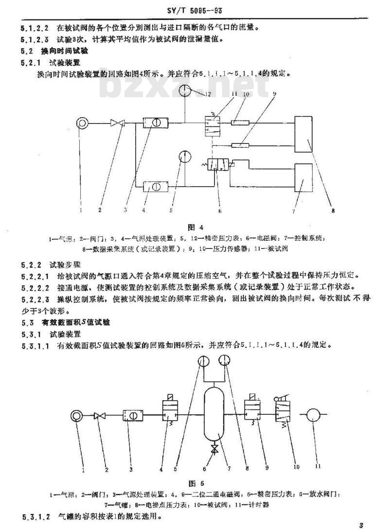 SY/T 5095-1993 石油钻采设备用气动元件 换向阀试验方法