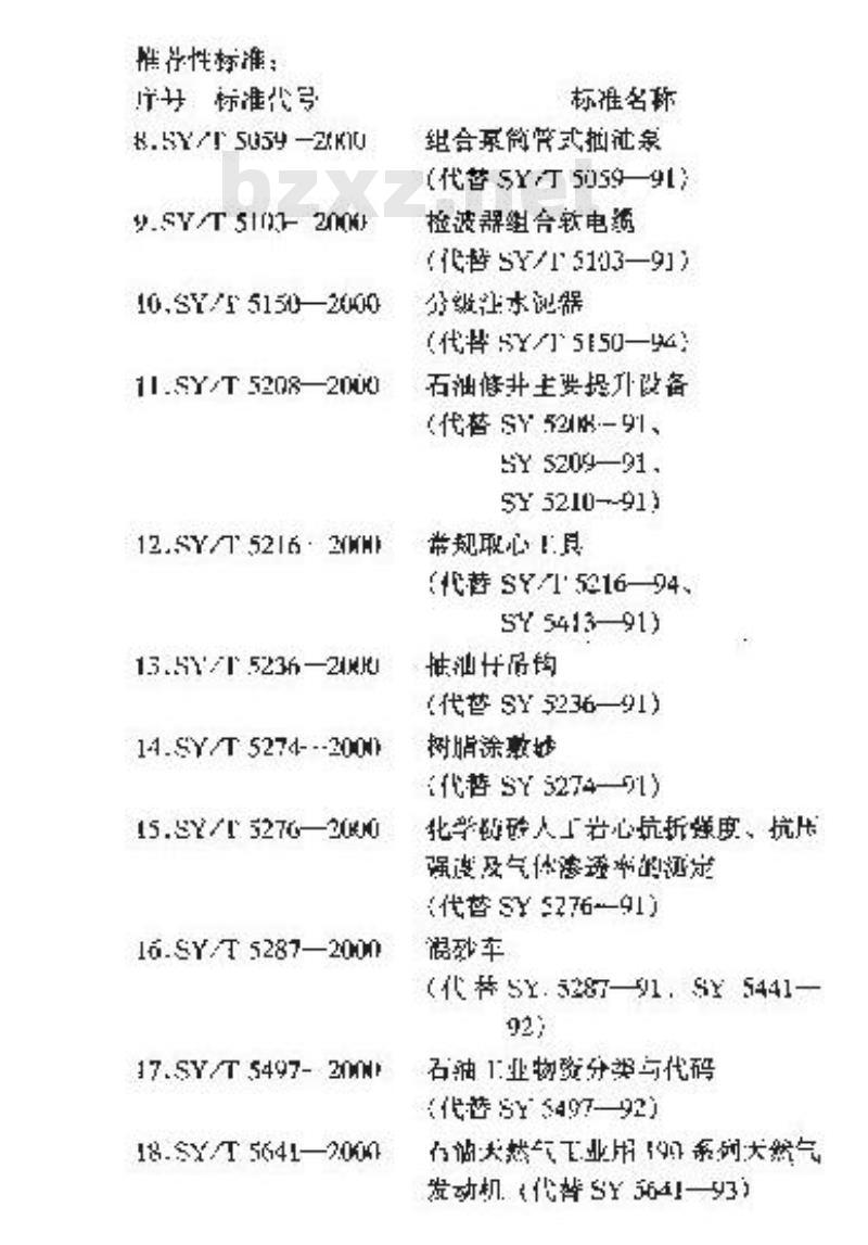 SY/T 0408-2000 抽油机安装工程施工及验收规范