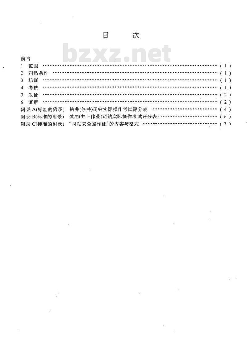SY 5720-1995 司钻安全技术考核规则