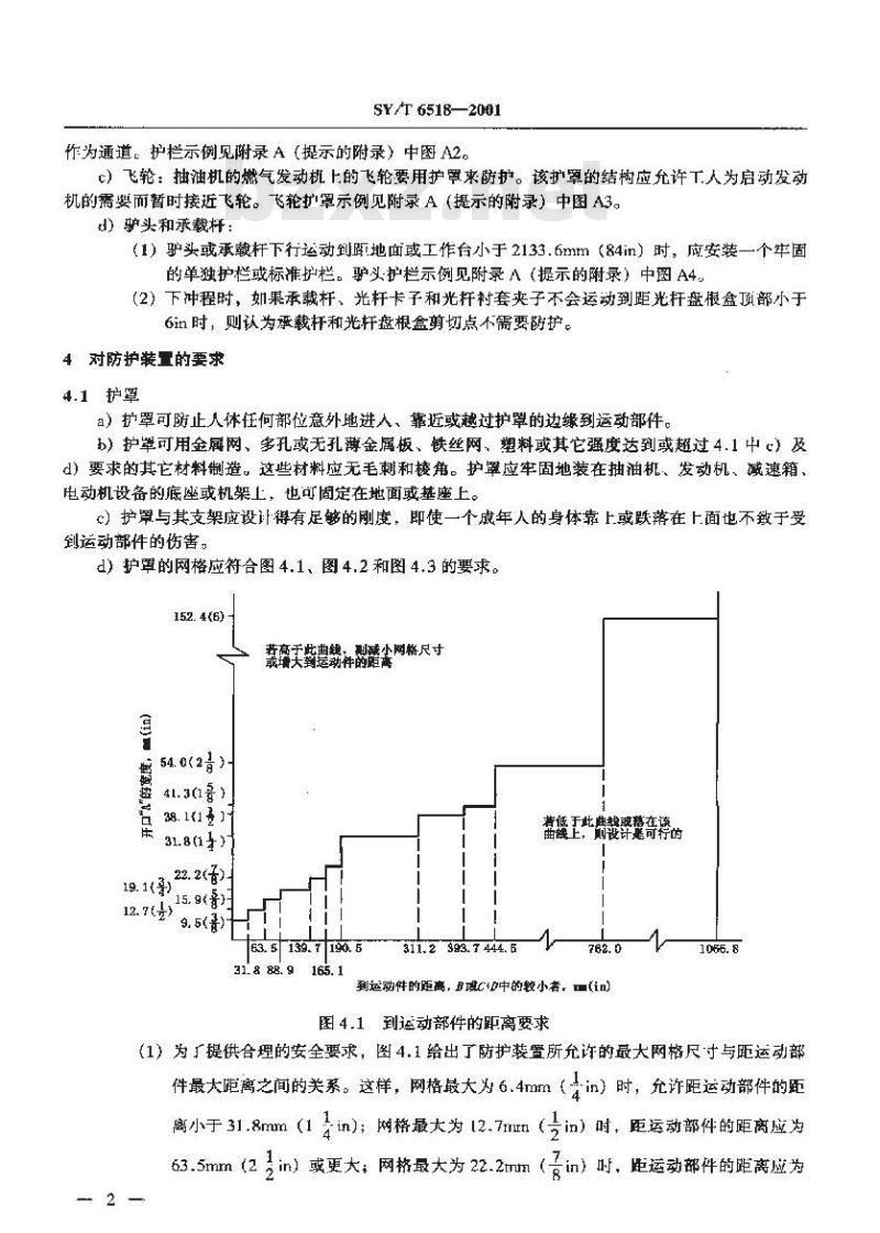 SY/T 6518-2001 装设抽油机防护装置的推荐作法