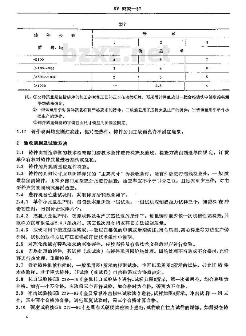 SY 5303-1987 石油钻采机械产品用球墨铸铁件通用技术条件