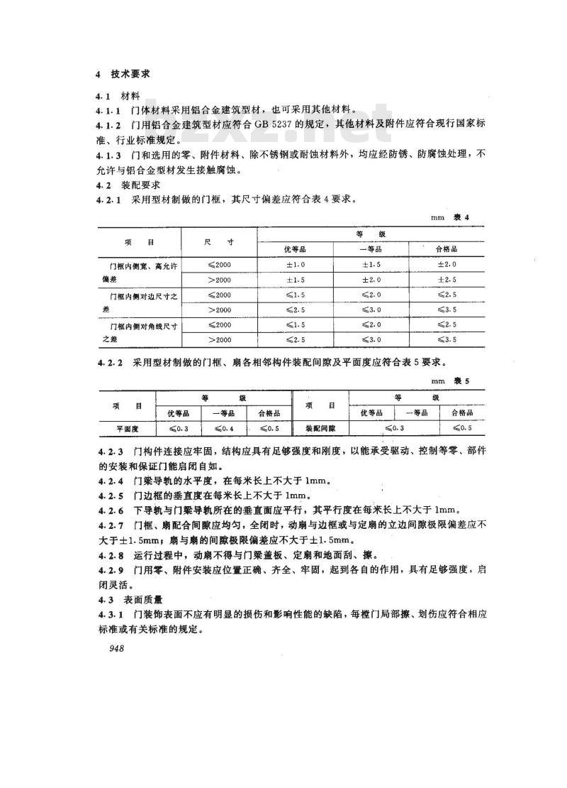 JG/T 3015.1-1994 推拉自动门JG/T3015.1-94