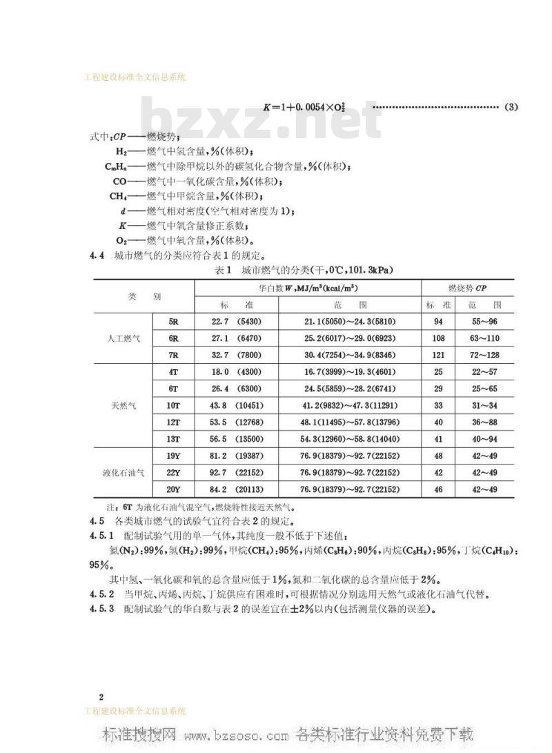 GB/T 13611-1992 城市燃气分类GB/T13611-92