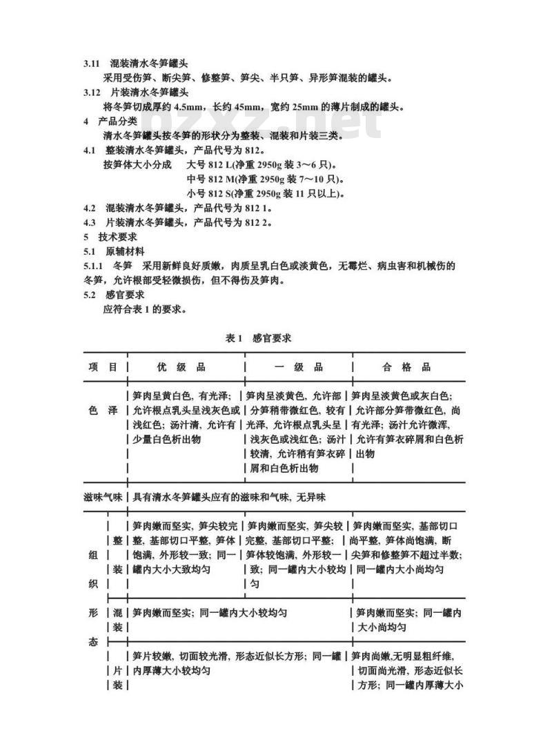 QB 1408-1991 清水冬笋罐头