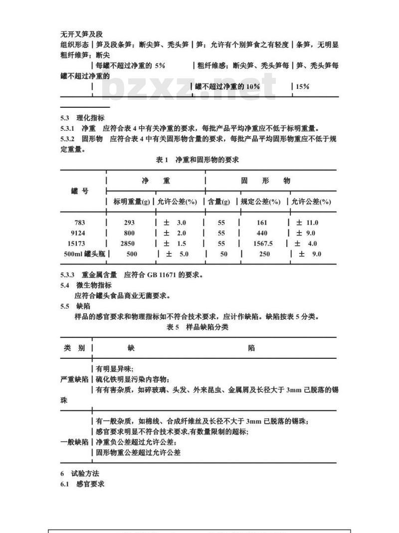 QB 1406-1991 小竹笋罐头