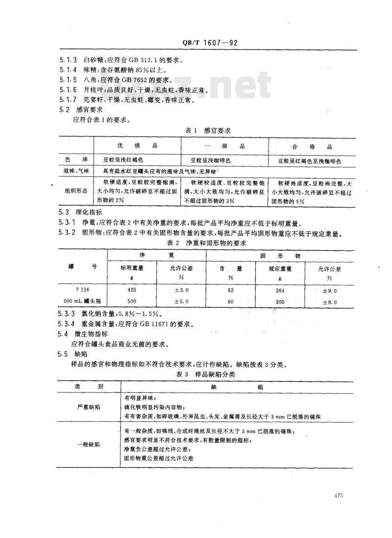 QB/T 1607-1992 盐水红豆罐头