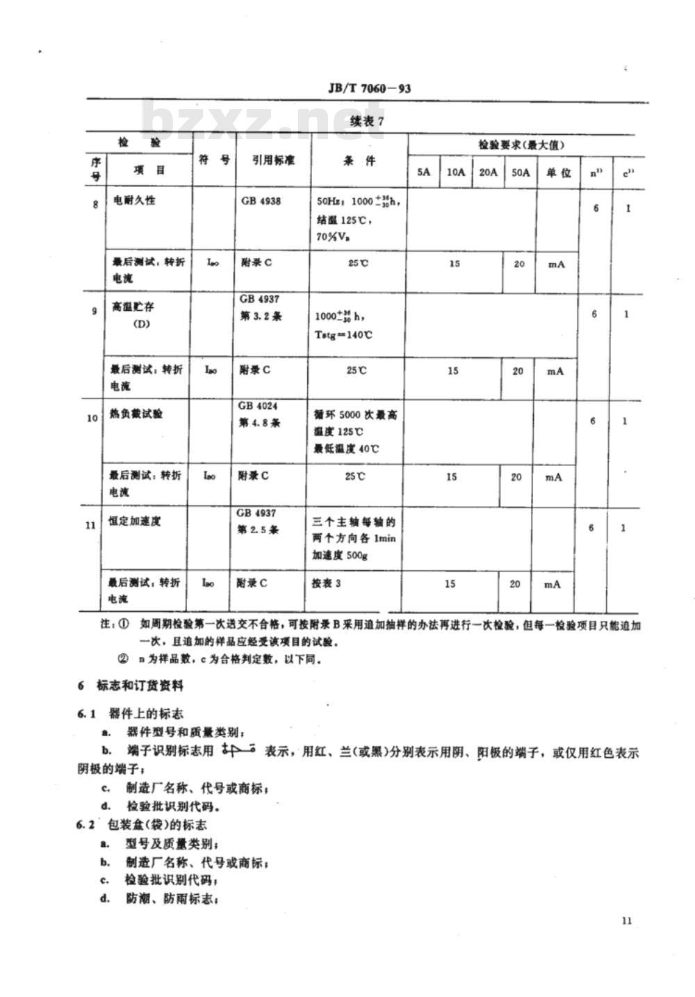 JB/T 7060-1993 KB系列过电压保护用两极晶闸管