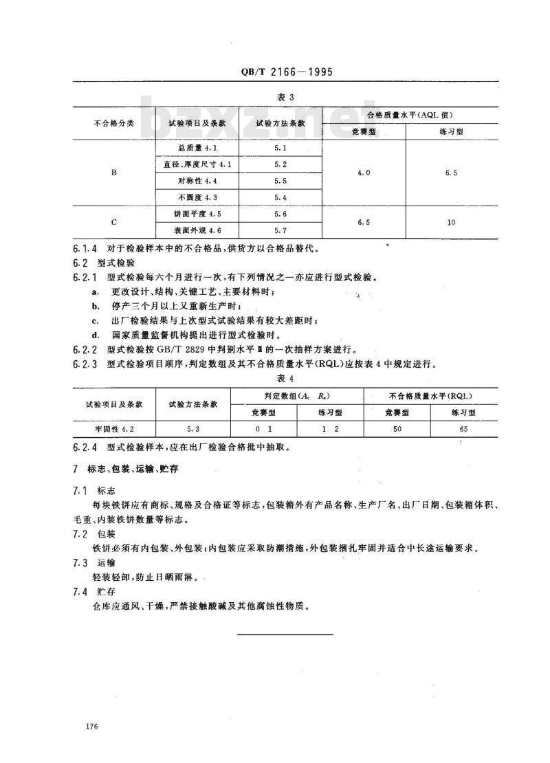 QB/T 2166-1995 铁饼