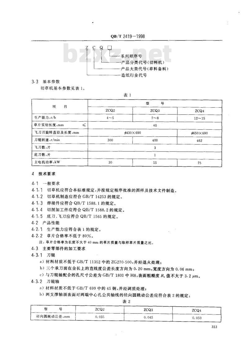 QB/T 2419-1998 刀辊切草机