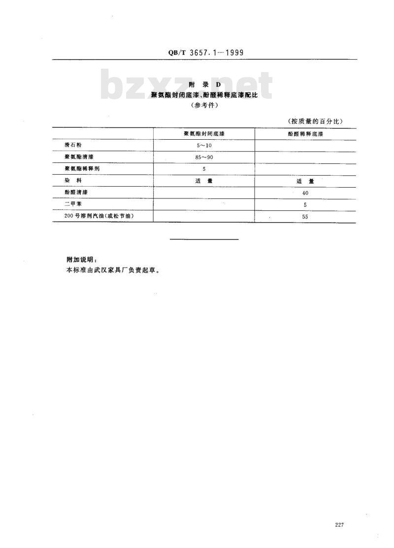 QB/T 3657.1-1999 木家具涂饰工艺聚氨酯清漆涂饰工艺规范