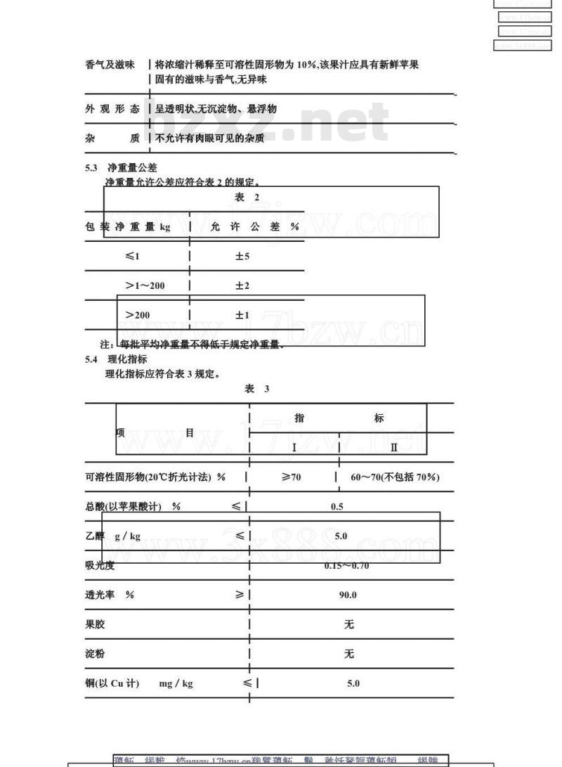 QB 1687-1993 浓缩苹果清汁